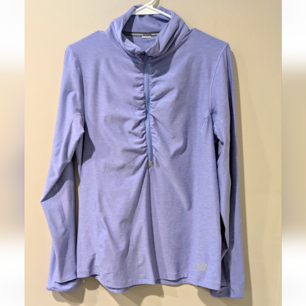New Balance Women's Lavender Ruched Sweatshirt ~ SZ L